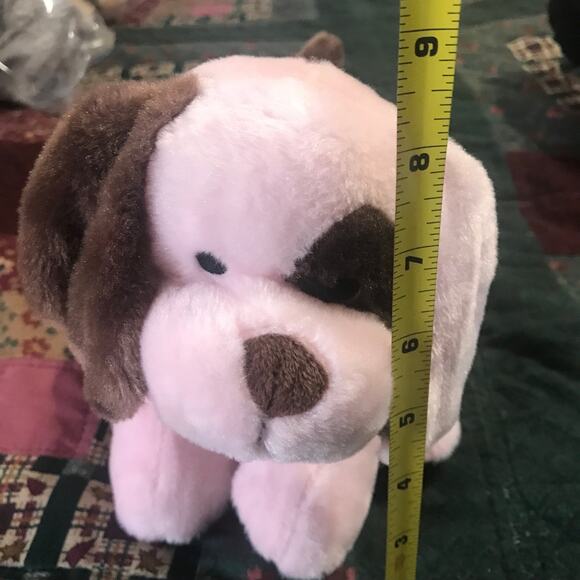 10” Pink Brown Puppy Dog Polka Dot Ribbon - Picture 2 of 5